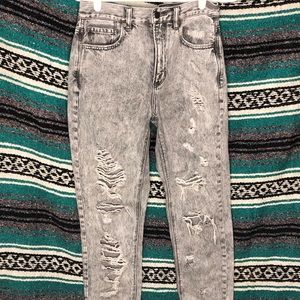 Grey high waisted American eagle jeans